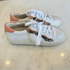 Madewell Sidewalk Low-Top Sneakers in Snake Embossed Leather: Wave Edition Size